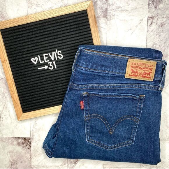 LEVI’S 414 Relaxed Straight Leg Dark Blue Denim Jeans - Size 31 - Picture 1 of 9